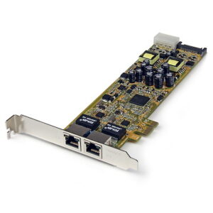 StarTech Dual Port PCI Express Gigabit Ethernet PCIe Network Card Adapter – PoE/PSE