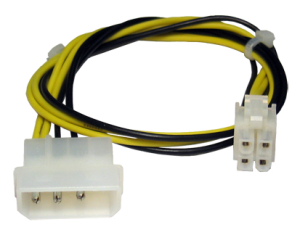 Internal molex power adaptor 5.25″ 4 way male to ATX P4 male 15cm