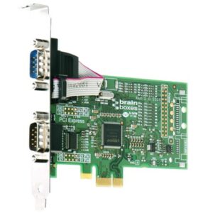 Brainboxes PX-257 PCI Express Serial Communications Card, PCIe, 2 Port, RS232, 1 Mbaud